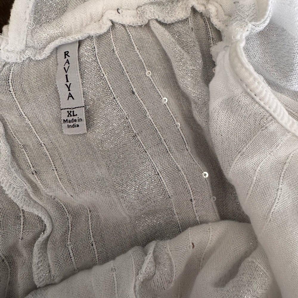 NWOT Raviya Sequins White Cover Up - Picture 7 of 8